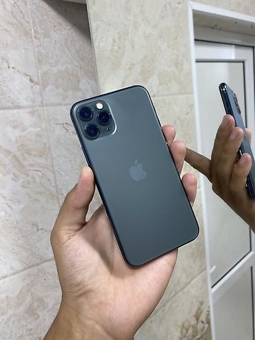 IPhone 11 Pro, Б/у, 64 ГБ, Matte Midnight Green, Чехол, 100 %