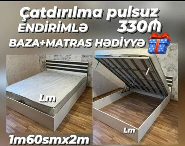 Çarpayılar: Yeni, İkinəfərlik çarpayı, Bazasız, Matras ilə, Siyirməsiz, Azərbaycan — 22
