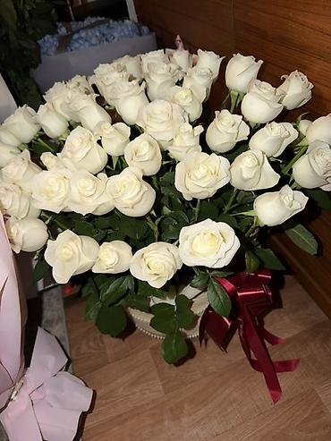 Майрамдык товарлар: Букеты цветов – авторские композиции - Классические монобукеты роз — 4