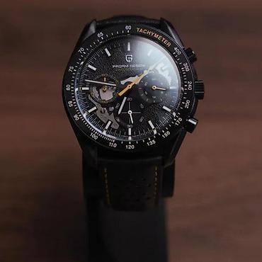 Ručni satovi: PAGANI DESIGN PD-1779 -40mm- Crna/Žuta -Omega Speedmaster Potpuno nov — 1