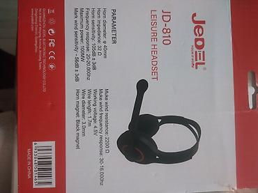alisa dinamik: JEDEL JD-810 Leisure Headset - Qoşulma: 2 x 3.5 mm stereo jack (səs — 2