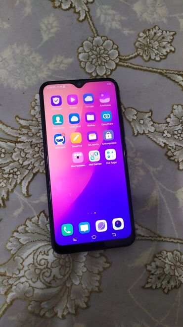 телефон простые: Vivo T1, Колдонулган, 64 ГБ, түсү - Көк, 2 SIM