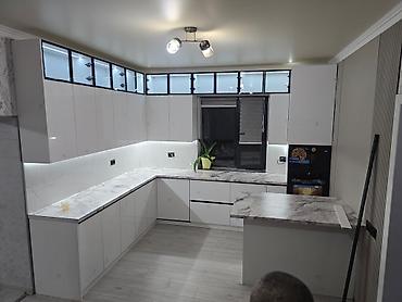 silver kitchen: Кухонный набор на заказ, МДФ, По договорённости, Дизайн, проект — 4
