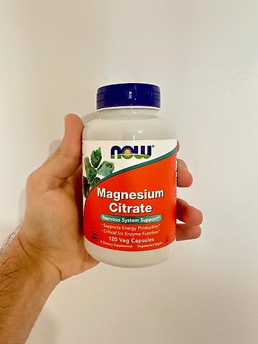 magnezium tabletka: NOW Foods Magnesium Citrate 120 Kapsul -Amerika maqnezyum Əldə — 1