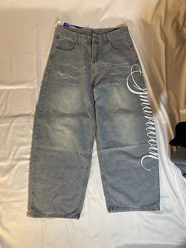 джинсы прямые: Джинсы, Прямые, Средняя талия, Вареные, M, L, XL — 3