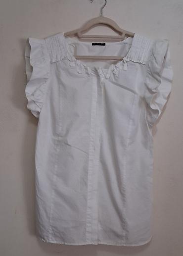 Majice kratkih rukava: Ženska garderoba – set majica i bluza - Bela pamučna majica sa — 8