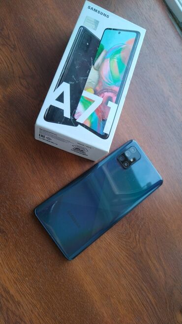 samsung a71: Samsung Galaxy A71, 128 GB, rəng - Göy, İki sim kartlı