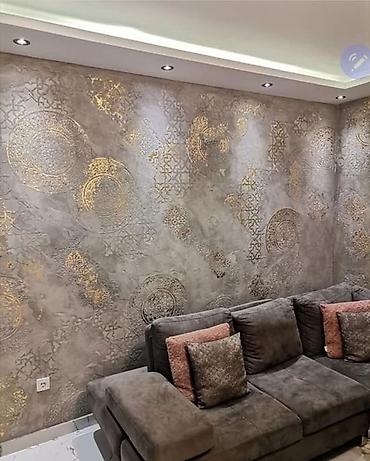 Декоративная краска: Декоративная отделка для стен с эффектом переливающегося серебра — 3