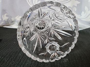 Vaza kristal Bohemija rucni rad iz 70ih godina. Vaza kristal,led — 9