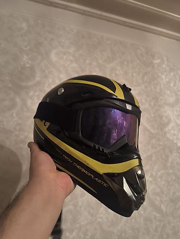 yalquzaq moto: Moto kask - Tip: Off-road/dual-sport üslublu tam üzlü kask - Korpus — 2