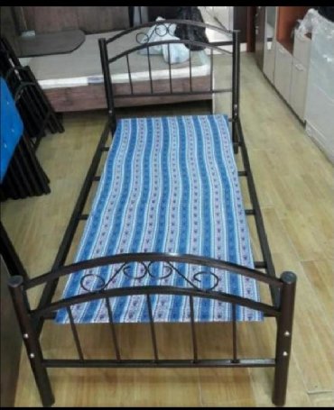 темир краватлар: Новый, Односпальная кровать, Без подьемного механизма, С матрасом, Без выдвижных ящиков, Азербайджан