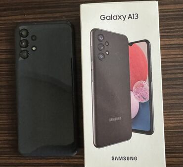 kredit telefonlar ilkin odenissiz 2018: Samsung Galaxy A13, 32 ГБ, цвет - Черный, Сенсорный, Отпечаток пальца, Face ID