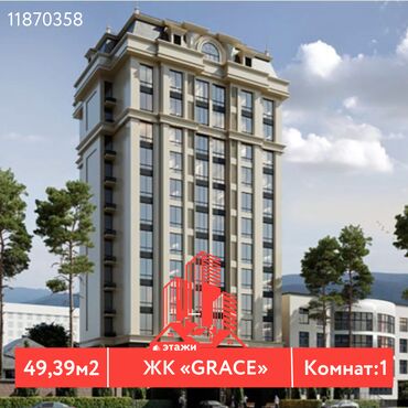 Продажа участков: 1 комната, 49 м², Элитка, 12 этаж