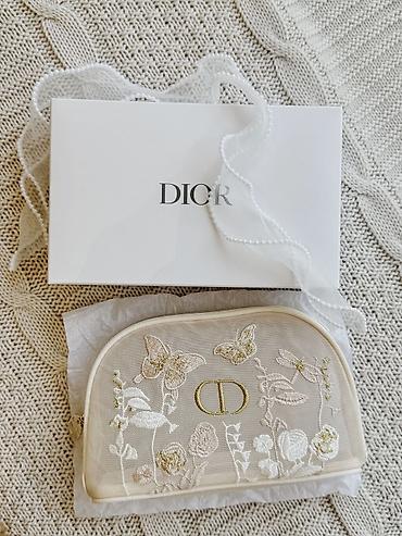 dior canta: Məhsul: Dior makiyaj/kosmetika kisəsi - Rəng: açıq bej tonlarında - — 1