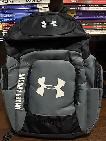 Туристические рюкзаки: Under Armour bel çantası/ryukzak - Rəng: boz-qara, ön və üst hissədə — 2