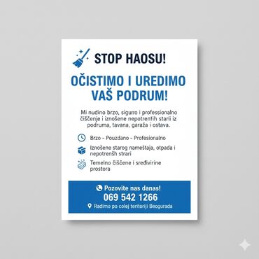 Usluge u domaćinstvu: Usluga: Čišćenje i raščišćavanje prostora – “Čisto & Brzo” Opis — 11