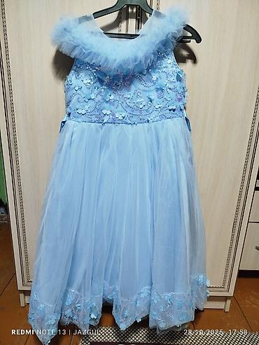 Детское платье, цвет - Голубой, Новый at lalafo.kg Детское платье, цвет - Голубой, Новый