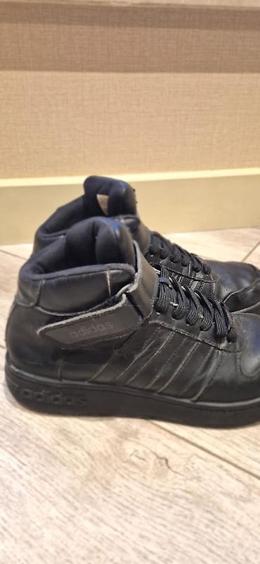 Kişi ayaqqabıları: Adidas kişi/snaker ayaqqabısı – yüksəkboğaz model - Rəng: tam qara - — 2