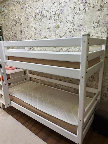 bunk bed: Двухъярусная кровать для детей/подростков. - Материал: массив дерева — 1