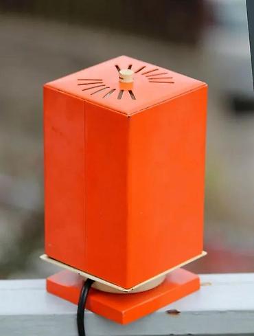 Rasveta: Vtg Atomic Orange Burst Space Age Mid-Century stona lampa. Vintage — 8