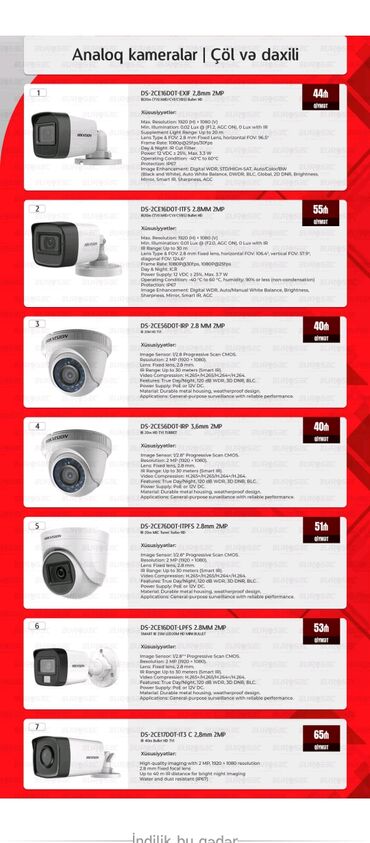 Videomüşahidə: Məhsul: Videomüşahidə kameraları – Inox Digital və digər modellər — 3