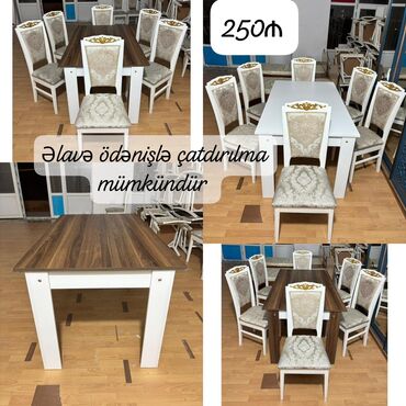 Masa və oturacaq dəstləri: Masa dəsti satılır 250₼. Tam ideal vəziyyətdə.Ünvan Müşfiq. Fatimə99
