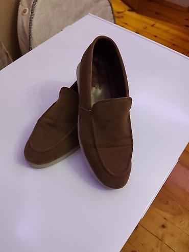 ayaqqabı 38: Kişi mokasinləri - Rəng: tünd qəhvəyi (brown) - Model: bağsız — 2