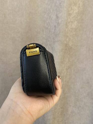 pinko çanta: Pinko mini çanta - Rəng: qara - Material: yumşaq teksturalı, V — 3