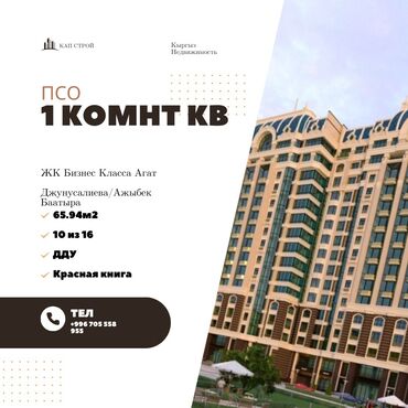 Продажа квартир: 1 комната, 65 м², Элитка, 10 этаж, ПСО (под самоотделку)