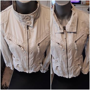 pull and bear srb: Fishbone ženska jakna, veličina M. - Boja: svetlo bež - Materijal — 3