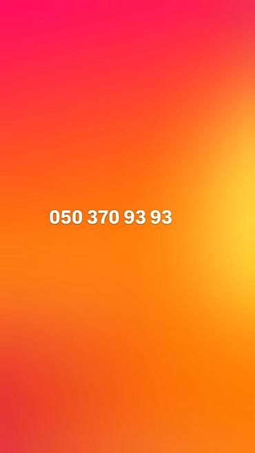 telefon aksesuarları toptan satış: Xüsusi nömrə (050 370 93 93) Nomre satilir !!! — 1