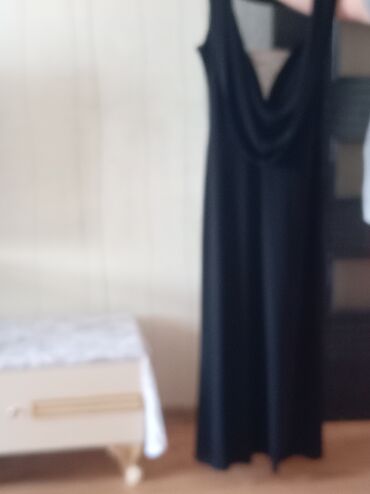 Ziyafət donları: Qara rəngli uzun ziyafət/libas - Model: düz kəsimli, maxi uzunluq - — 10