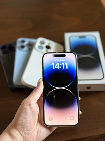 IPhone 14 Pro, 256 GB, Gümüşü, Zəmanət, Face ID, Sənədlərlə