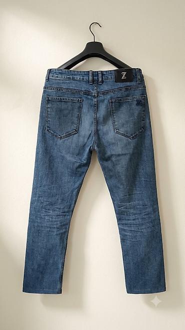 cinsi: ZILLI Jeans kişi cins şalvarı - Rəng: mavi - Kəsim: düz balaq — 7