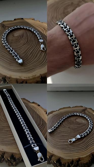 Цепочки: Цепь для бензопилы, Бисмарк, Проба 585, Унисекс, Новый, Ручная работа — 18