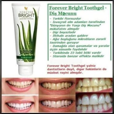 Bədənə qulluq: Forever Bright Diş Jeli - Diş Macunu Florür içermez İsviçreli bilim
