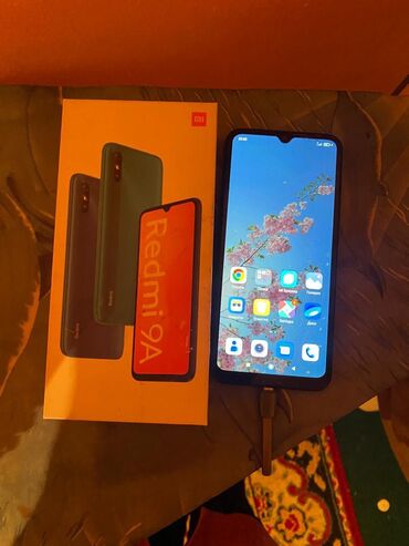 скупка телефонов цум: Xiaomi, Redmi 9A, Колдонулган, 32 GB, түсү - Көк, 2 SIM