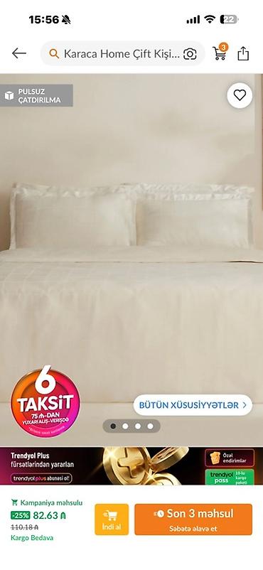 karaca home: Yeni İki nəfərlik 4 fəsil Yorgan üzü, Ünvandan götürmə, Ödənişli çatdırılma — 1