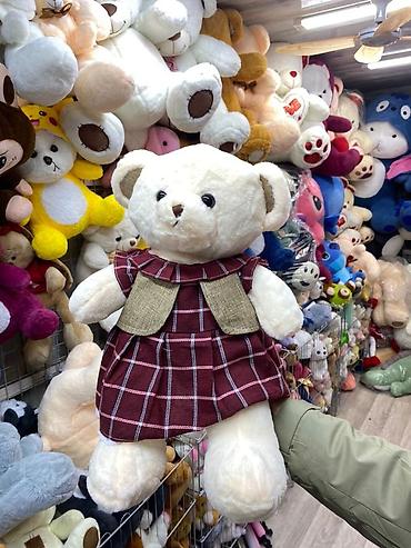 Подарки и сувениры: Мягкие игрушки плюшевые — ассортимент - Большой бежевый медведь с — 8