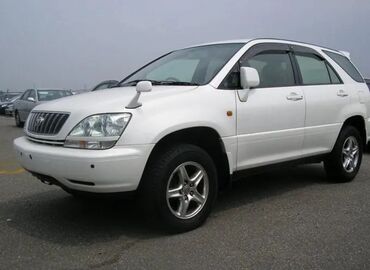 лексуз харер: Toyota Harrier (правый руль), белый кроссовер. Год выпуска: 2001 года