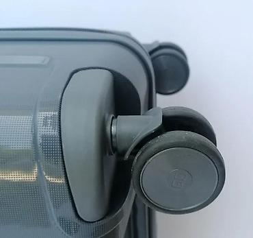 Putni koferi i torbe: Tvrdi kofer na točkiće – tamnosiva boja - Materijal: čvrsta ABS/PC — 4