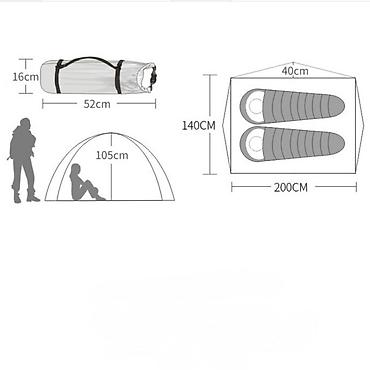 Палатки: Палатки двухслойные Desert Fox Лёгкие Компактные Ветроустойчевые — 13