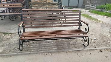 Скамейки: Скамейка Металл, Со спинкой, Без крыши — 7