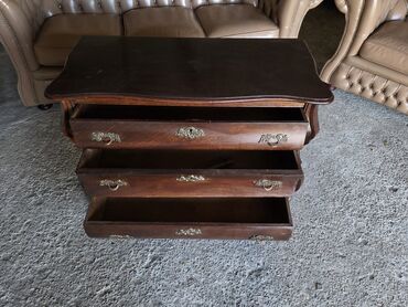 Stilske komode: Barokna komoda sa 3 fioke - Materijal: masivno drvo, bogata topla — 11