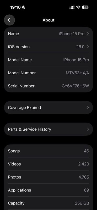 Apple iPhone: IPhone 15 Pro, 256 GB, Natural Titanium, Face ID — 11