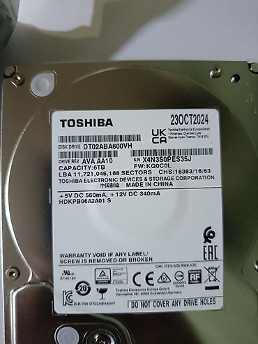 Комплектующие для ПК: Жесткий диск Toshiba DT02ABA600VH 6 ТБ (3.5") Основные — 4