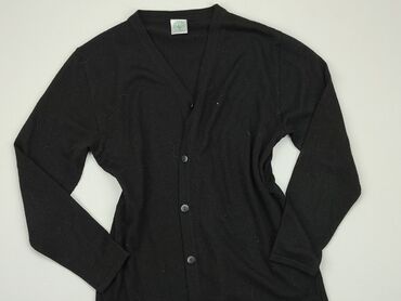 czarne bluzki w serek: Kardigan, L, stan - Dobry