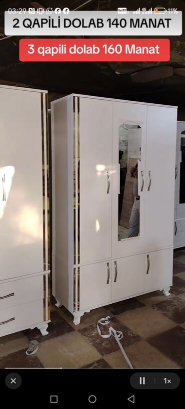 Dolablar: Yeni, Açılan, 3 qapılı Düz dolab, Şifonyer, Rusiya — 9