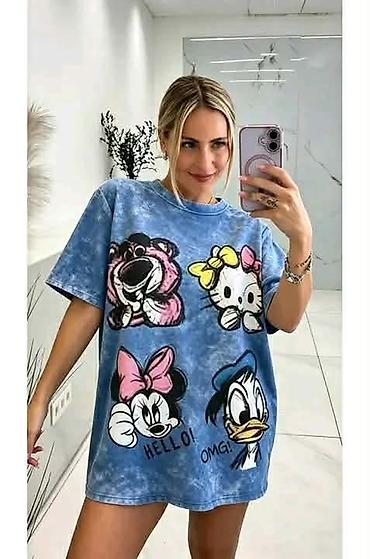 medvedic dobrog srca: Oversized majica kratkih rukava sa Disney motivima. - Široka,duža — 3