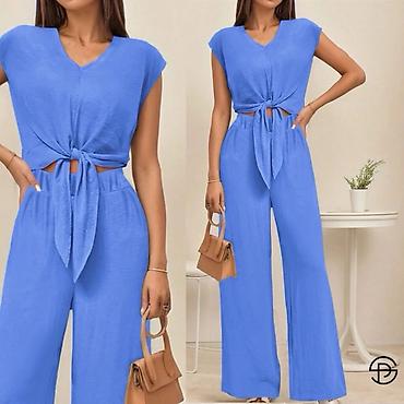 domyos helanke: 🔥Ženski komplet – top i pantalone sa širokim nogavicama
✅2200 din — 2